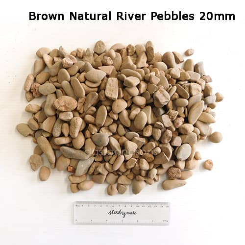 20mm-40mm Natural Brown Decorative Mixed River Pebbles Stones Rocks Water  Plant